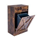 Zedesey Wood Tilt Out Trash Cabinet with Drawers