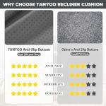 TANYOO Dual Cushion for Easy Recliner Support