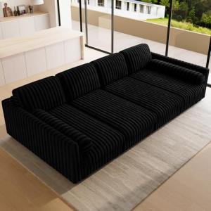 Belffin Modular Plush Corduroy Cloud Sofa Bed