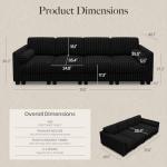 Belffin Modular Plush Corduroy Cloud Sofa Bed