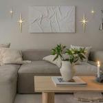 4 Pack Metal Starburst Wall Art Set