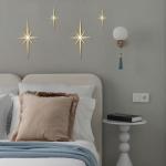 4 Pack Metal Starburst Wall Art Set