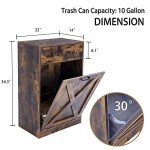 Zedesey Wood Tilt Out Trash Cabinet with Drawers