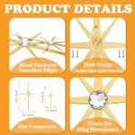 4 Pack Metal Starburst Wall Art Set