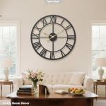 Extra Large Vintage Industrial Black Wall Clock