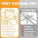 4 Pack Metal Starburst Wall Art Set