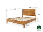 Vivian 14 Inch Rustic Queen Bed Frame