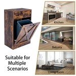 Zedesey Wood Tilt Out Trash Cabinet with Drawers