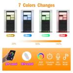 Tall Night Stand with Fabric Drawers and LED Lights