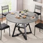 Round Dining Table for 2-4 People with Storage