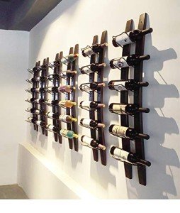 Rustic Handcarved Wine Barrel Stave Wall Rack