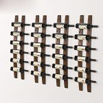Rustic Handcarved Wine Barrel Stave Wall Rack