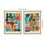 Kate and Laurel Mid Century Modern Wall Art Set