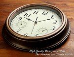 Waterproof 12-Inch Indoor Outdoor Wall Clock
