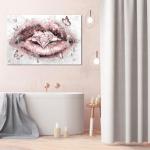Pink Glam Heart Diamond Wall Art for Makeup Room
