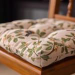 Farmhouse Bird Print Chair Cushions with Ties