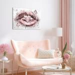 Pink Glam Heart Diamond Wall Art for Makeup Room
