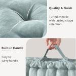 Large Chenille Floor Pillow for Yoga and Games