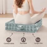 Large Chenille Floor Pillow for Yoga and Games