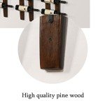 Rustic Handcarved Wine Barrel Stave Wall Rack