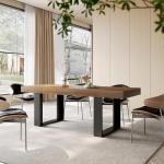 Rustic Farmhouse Extendable Dining Table for 8-10