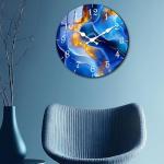 Modern 10-Inch Wooden Wall Clock with Marble Design