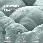 Large Chenille Floor Pillow for Yoga and Games