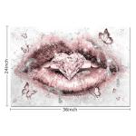 Pink Glam Heart Diamond Wall Art for Makeup Room