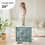 Large Chenille Floor Pillow for Yoga and Games