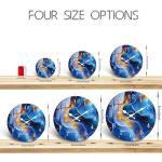 Modern 10-Inch Wooden Wall Clock with Marble Design