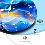 Modern 10-Inch Wooden Wall Clock with Marble Design