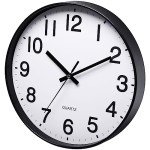 Silent 12-Inch Round Wall Clock for Any Room
