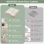 Large Washable Floor Pillow Cushion for Meditation