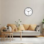 Small White Classic Silent Wall Clock 8 Inch
