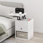 Compact Lift-Top Nightstand with Storage Drawer