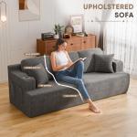 Homall 87” Grey Sofa Couch with Pillows