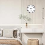 Small White Classic Silent Wall Clock 8 Inch