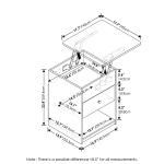 Compact Lift-Top Nightstand with Storage Drawer