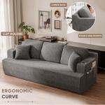 Homall 87” Grey Sofa Couch with Pillows