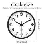 Small White Classic Silent Wall Clock 8 Inch