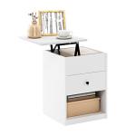 Compact Lift-Top Nightstand with Storage Drawer