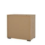 Jackson Hickory 3 Drawer Chest with Black Handles