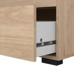 Jackson Hickory 3 Drawer Chest with Black Handles