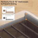 Rolanstar Queen Bed Frame with Storage and LED Lights