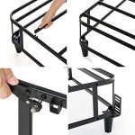 Dark Grey Queen Upholstered Bed Frame by Zinus