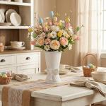 White Ceramic Bow Vase for Cute Flower Arrangements