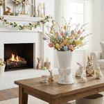 White Ceramic Bow Vase for Cute Flower Arrangements