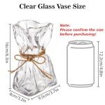 Clear Irregular Glass Flower Vase - 6 Inches