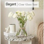 Clear Irregular Glass Flower Vase - 6 Inches