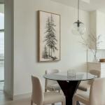 Vintage Tree Wall Art - Rustic Pine Framed Print